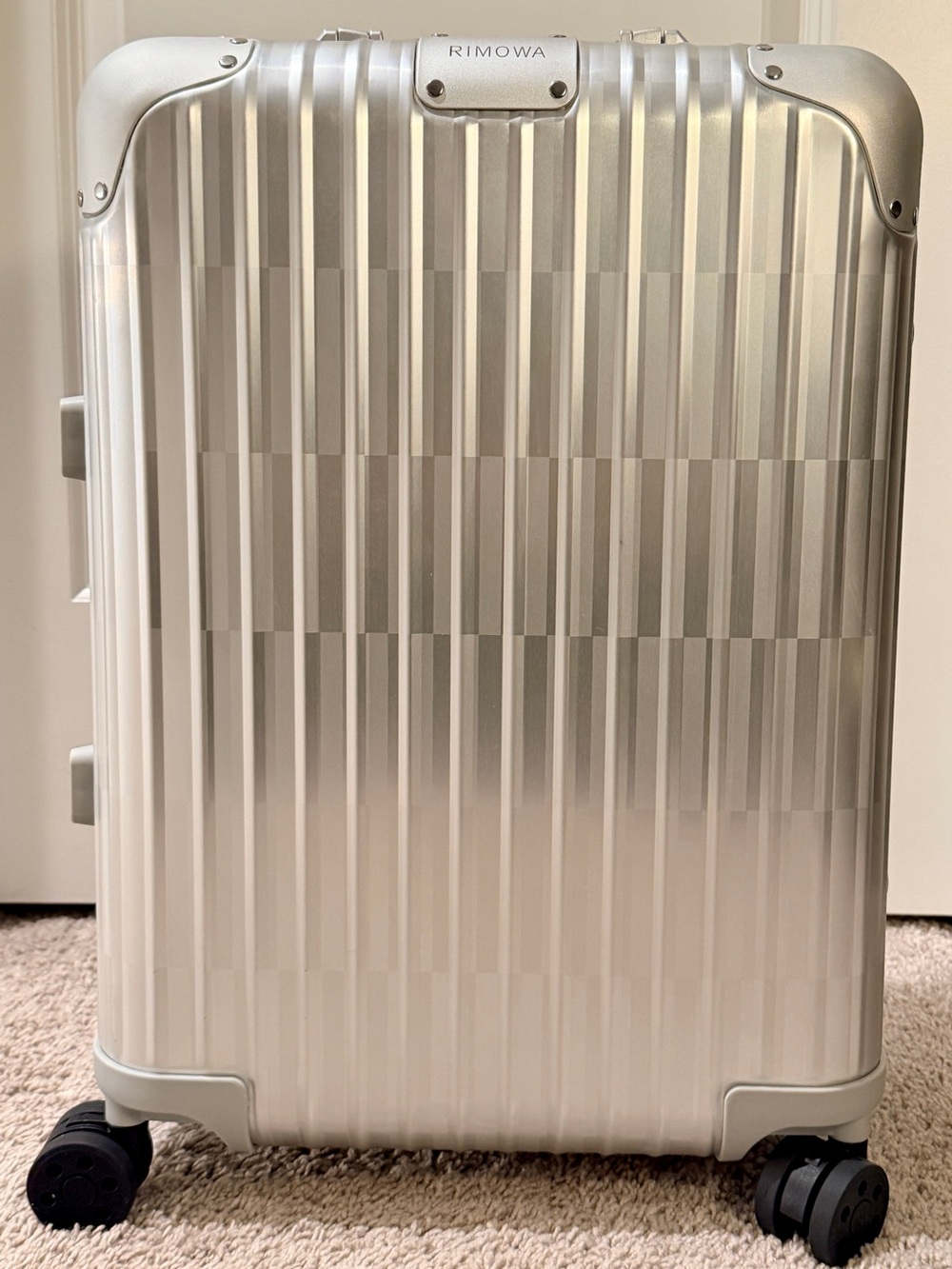 RIMOWA Original Cabin OPTICAL Carry-on Multi-wheel 35L Luggage - Silver RARE!